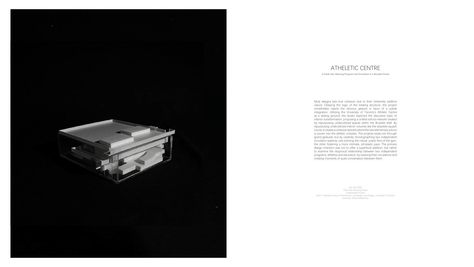 Athletic Centre portfolio spread 1